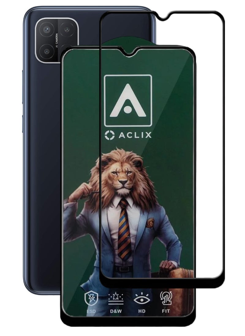 ACLIX Antistatic ESD Dustproof Premium Quality High Definition Tempered Glass Screen Protector Designed For Oppo A15 - Image 1