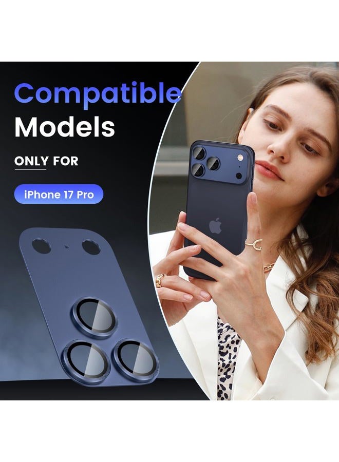Tensea for iPhone 17 Pro Camera Lens Protector, Metal Aluminum Alloy Tempered Glass Cover Camera Screen Protector Accessories, Case Friendly - Image 2