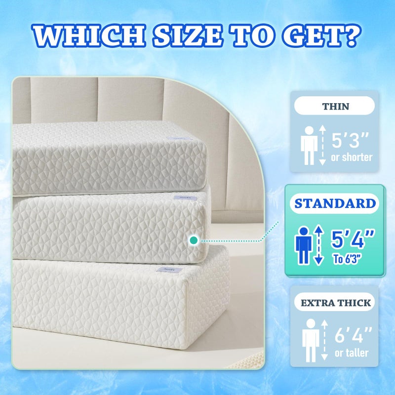 HARBOREST Ice Cube Cooling Pillow for Side Sleepers Memory Foam Side Sleeper Pillow Support Head & Neck for Pain Reliefï¼Œ12"x24"x5" - Image 2