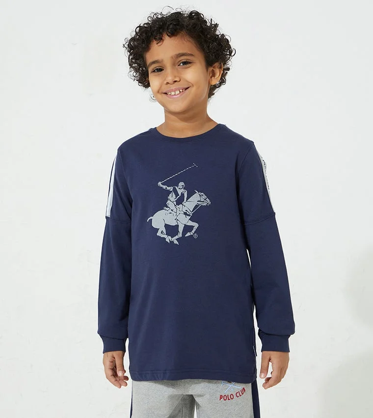 BEVERLY HILLS POLO CLUB Beverly Hills Polo Club Logo Detailed Rerun Long Sleeves T-Shirt