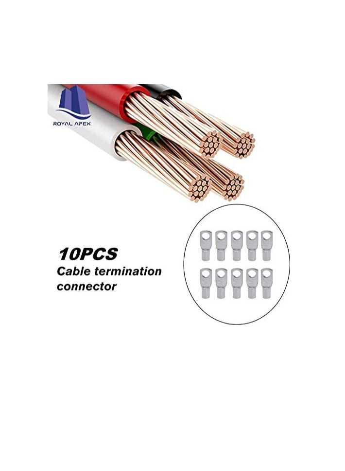 Copper Cable Lugs 10Pcs Set-Wire Terminals, Connector Cable lugs Ring Battery SC Terminals, for Marine, Solar, Automotive, Electric, Home Applications etc (Hole Size 10mm, Cable Size 70mm)  - Image 3