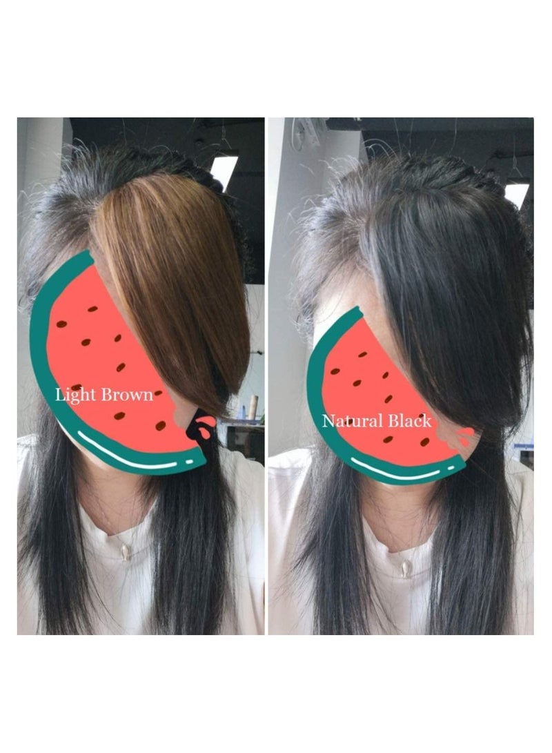 Estelle Side Bangs Clip in Real Human Hair Bangs Natural Clip on Side Bangs Straight Fringe Hair Extensions Natural Black - Image 4