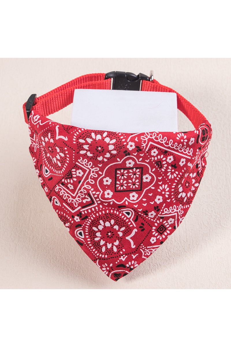 erorex 8.6-17.3inch red Adjustable Pet Puppy Cat Scarf Bandana Collar Neck Scarf For Small Dogs Kitten Sali