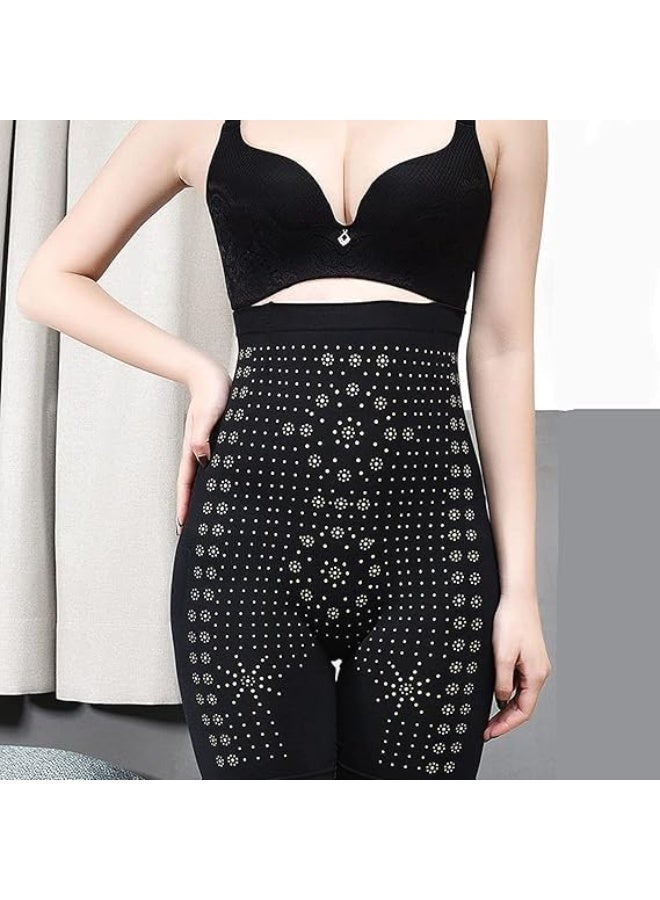 Tummy Control Shapewear, Lift the Hips and Tighten the Abdomen Shaping Leggings, Tighten the Sagging Fat, Get Rid of Belly Fat, Soft and Comfortable, for Women, Skin Color and Black - Image 2