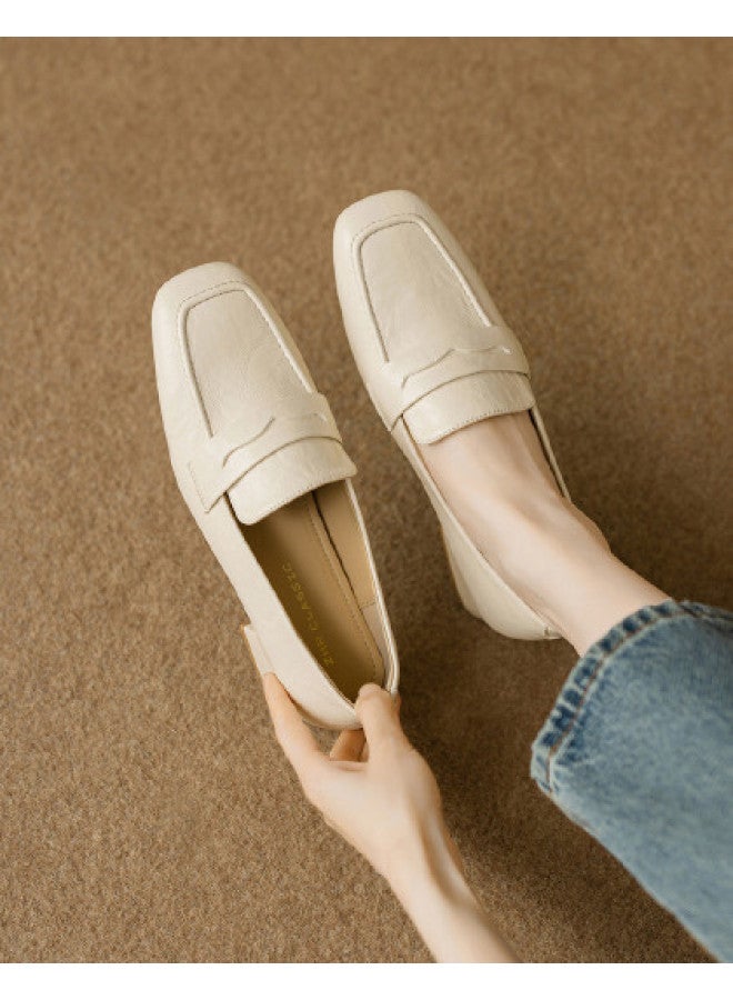 ZHR Clearance Sale】professional Commuter Shoes, Fashion Women's Slip-on Loafers, Spring/autumn Leather Flats For Women - Image 1