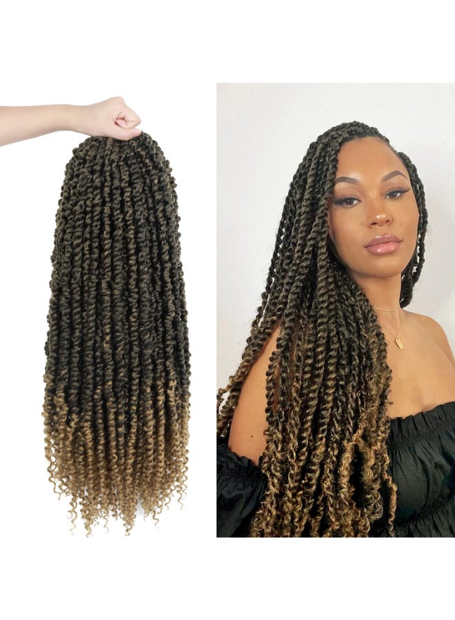 Bileaf Passion Twist Hair 24 Inch Pretwisted Passion Twist Crochet Hair Pre Looped Ombre Blonde Crochet Passion Twist Crochet Braids Bohemian 8 Packs T27 - Image 2