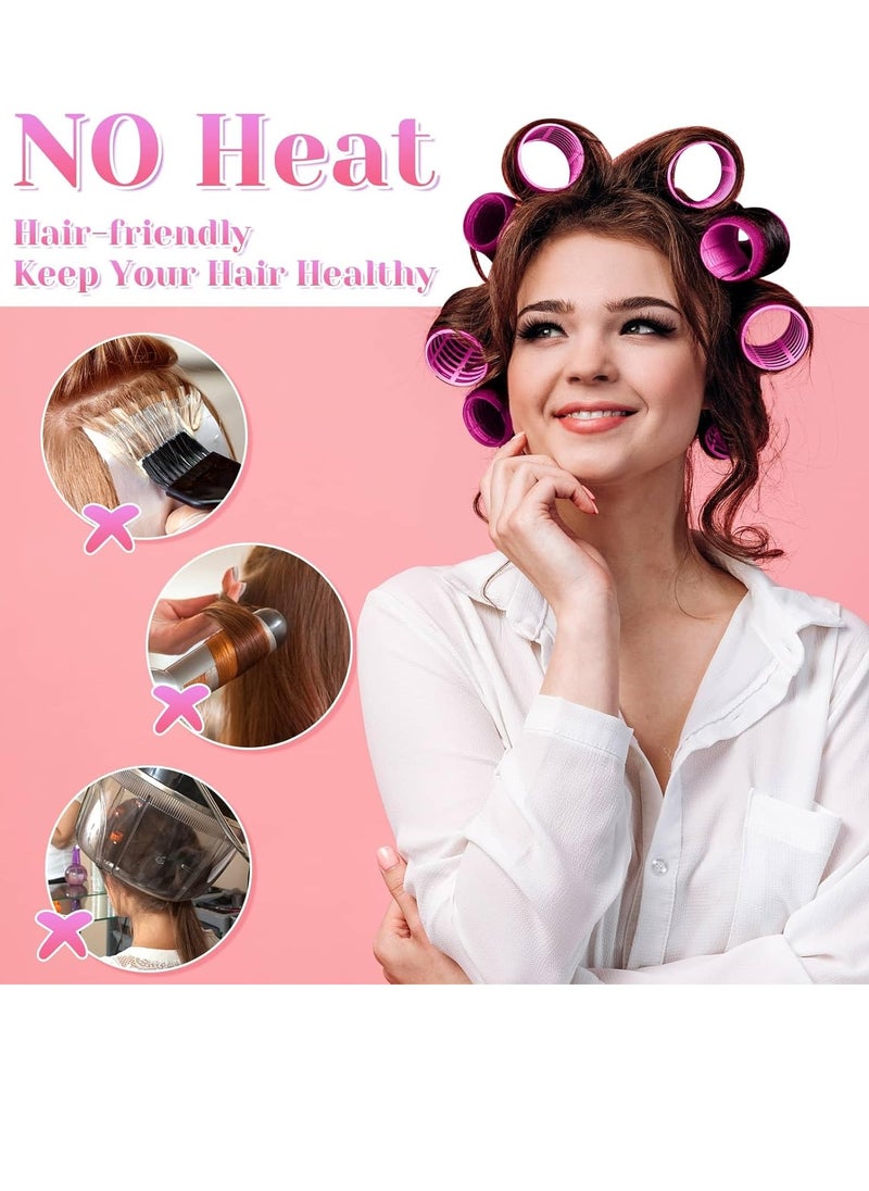 QIRRA 31Pcs Hair Rollers Set with Storage Bag, 6 Large, 6 Medium, 6 Small Self-Grip Curlers + 12 Clips, 1 Storage Bag– for Long, Medium, Short Hair  - Image 5