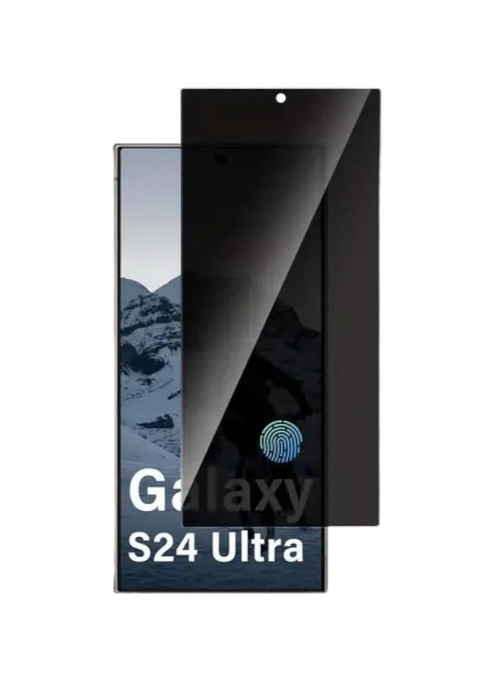 Generic (Pack 1 Privacy Tempered Glass for Samsung Galaxy S24 Ultra 5G | Support Fingerprint Unlock Anti-Spy Screen Protector Guard for Galaxy S24 Ultra – Full Screen Coverage/HD/Easy Installation  - Image 1