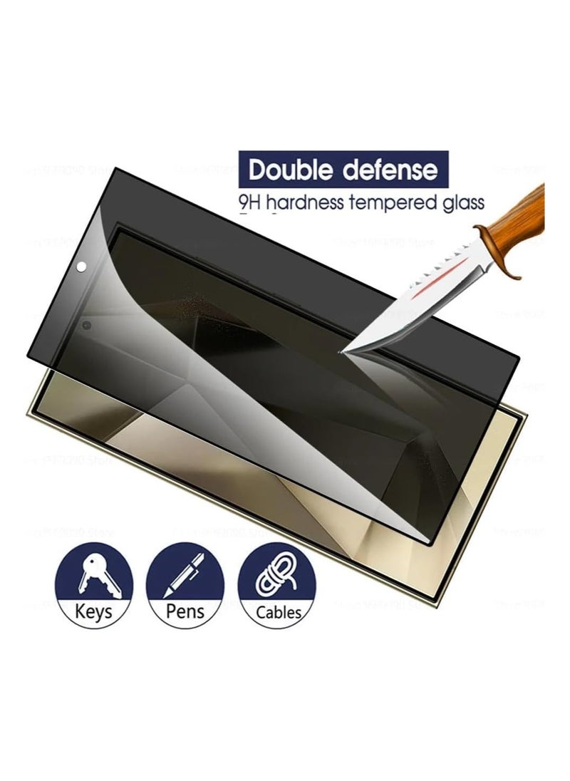 Generic (Pack 1 Privacy Tempered Glass for Samsung Galaxy S24 Ultra 5G | Support Fingerprint Unlock Anti-Spy Screen Protector Guard for Galaxy S24 Ultra – Full Screen Coverage/HD/Easy Installation  - Image 4