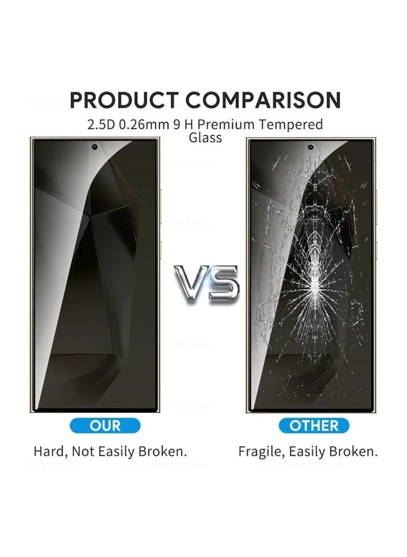 Generic (Pack 1 Privacy Tempered Glass for Samsung Galaxy S24 Ultra 5G | Support Fingerprint Unlock Anti-Spy Screen Protector Guard for Galaxy S24 Ultra – Full Screen Coverage/HD/Easy Installation  - Image 5