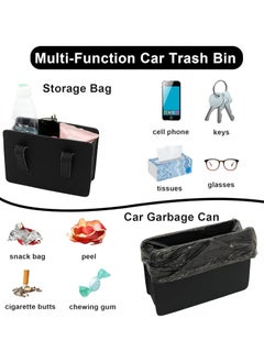 Car Trash Can, Multifunctional Folding Storage Box Car Garbage Can with 1 Rolls Trash Bag, Leather Car Trash Bin Hanging Organizer, Hanging Car Trash Bag for Auto Truck SUV Black - pzsku/ZCF4D847C5E4D8F1CD2C3Z/45/_/1735531511/8947b04d-24ca-42ce-a9a3-d67444322661