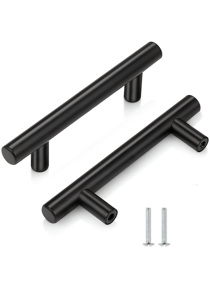 FIRST PRO 15 Pack Kitchen Cabinet Handles, 200mm Stainless Steel Kitchen Door Handles, 128mm Hole Center T Bar Drawer Cupboard Handles with Screws, Kitchen Drawer Pulls for Bathroom Bedroom Wardrobe  - Image 1