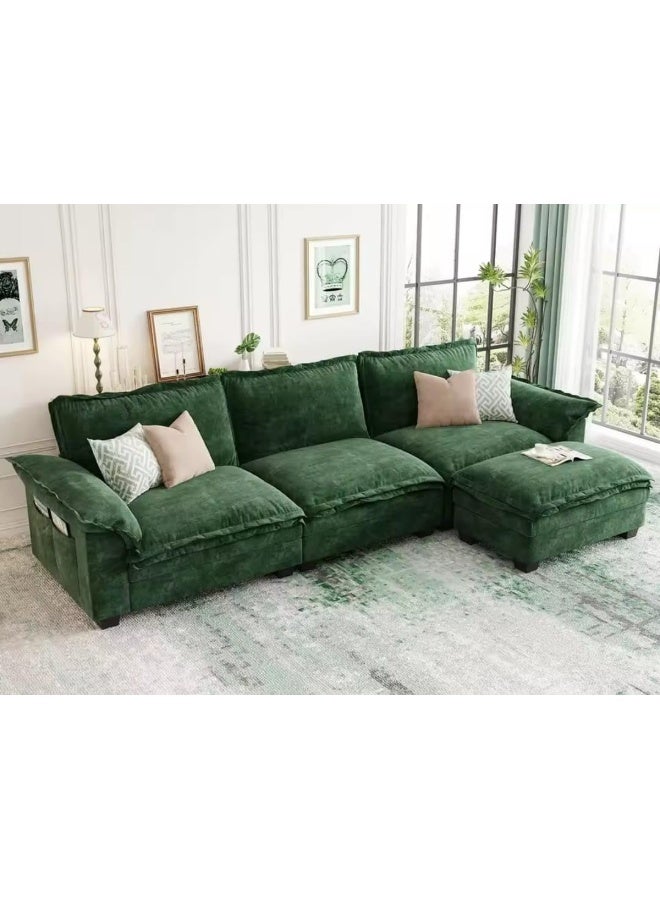 Modern Sectional Sofa Set with Ottoman - Image 1