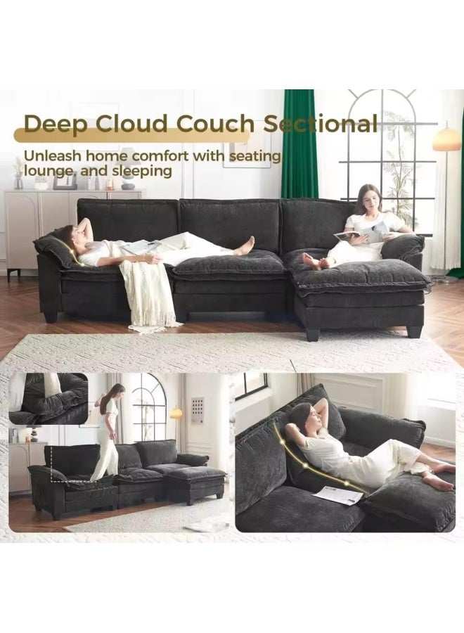 Modern Sectional Sofa Set with Ottoman - Image 3