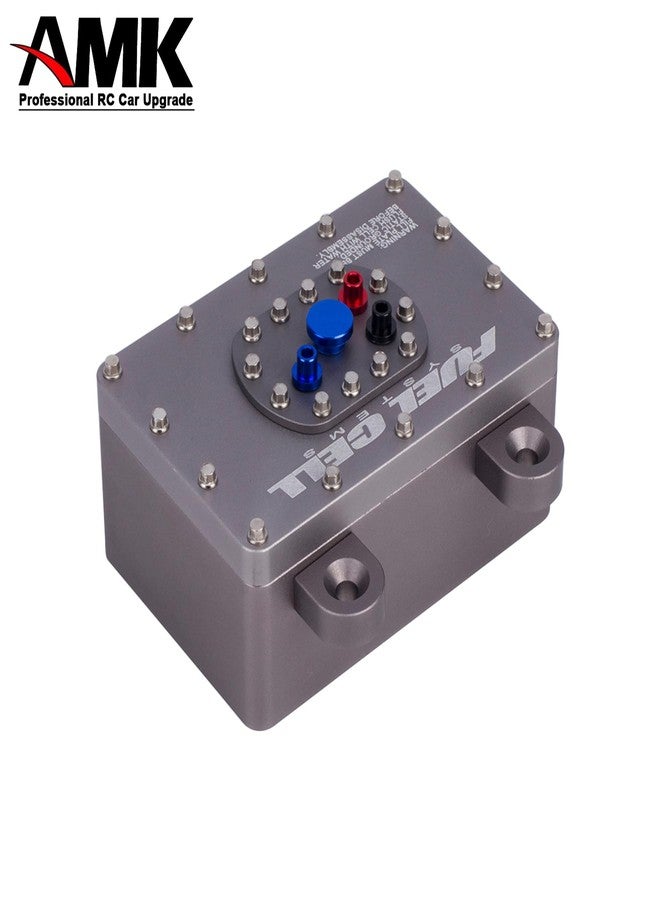 AMK 1/10 RC Crawler Fuel Cell Receiver, CNC Aluminum RC Cell Receiver, Simulated Fuel Tank for SCX10 PRO, Roll Cage, RR10 Capra, and Other RC Crawler Cars (Gray) - Image 4