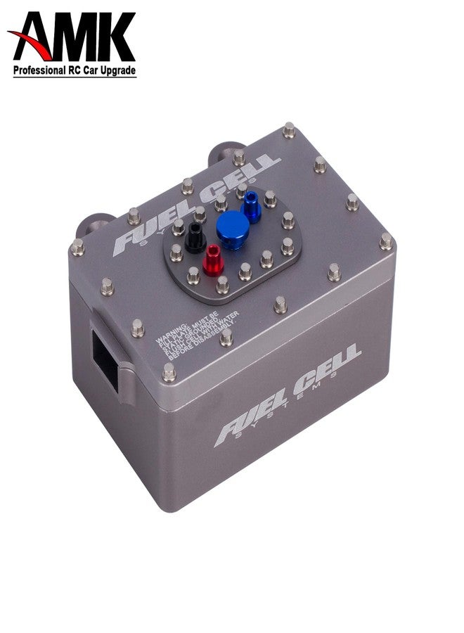 AMK 1/10 RC Crawler Fuel Cell Receiver, CNC Aluminum RC Cell Receiver, Simulated Fuel Tank for SCX10 PRO, Roll Cage, RR10 Capra, and Other RC Crawler Cars (Gray) - Image 5