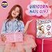 FUN KIDZ Toy Unicorn Nail Art for Girl 7-12, FunKidz Size 17.91Wx12.4L Ultimate Glamour Peelable Nail Polish Kit for Kids Fingernail Set Party Gifts - Image 3