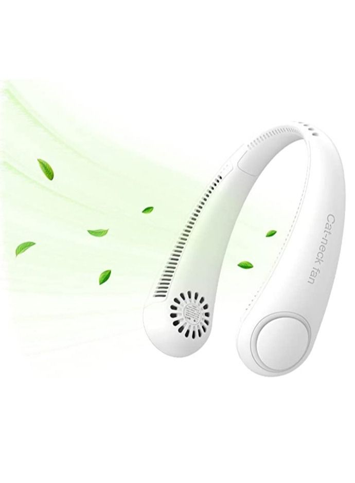 Portable Neck Fan,Hanging Neck Bladeless Fan,USB Rechargeable Personal Fan,3 Speeds Silent 360° Cooling Tuyere Layout,Fast Charging and Long Battery Life,Keeping the Neck Cool at All Times - Image 1