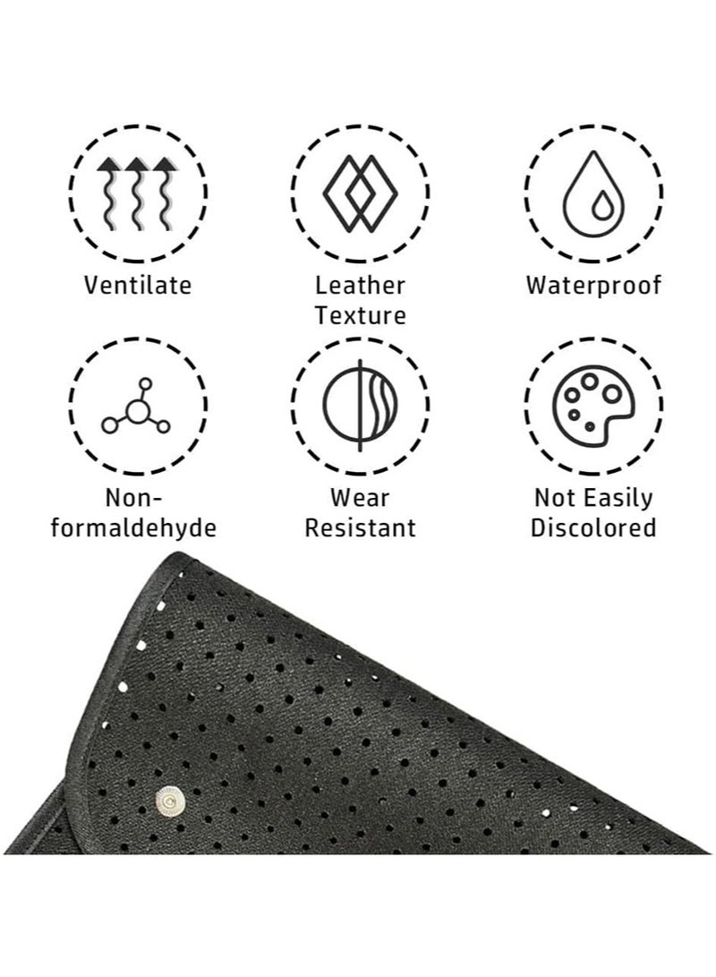 HaLunhi Grounding Mat for Bed，Black，Earth Connected，Conductive Carbon Fiber & PU Leather，Sleeping Mattress Cover，Grounding Kit，Easy Care（136*180cm）  - Image 3