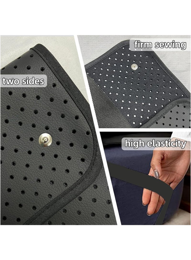HaLunhi Grounding Mat for Bed，Black，Earth Connected，Conductive Carbon Fiber & PU Leather，Sleeping Mattress Cover，Grounding Kit，Easy Care（136*180cm）  - Image 2