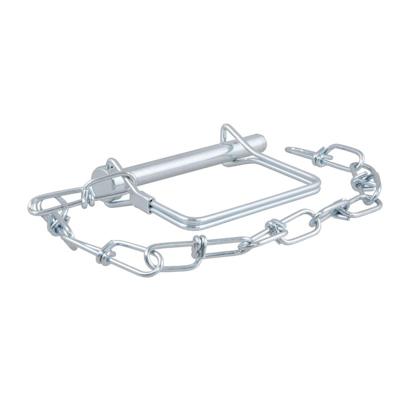 CURT 25034 Trailer Coupler Pin with 12Inch Chain 516Inch Diameter x 3Inch Long Clear ZINC
