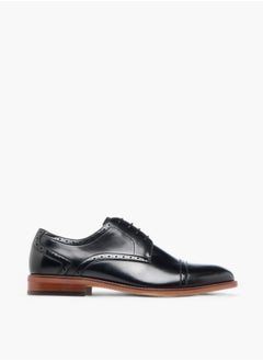 DUCHINI Mens Solid Derby Shoes With Lace-Up Closure  - Image 2