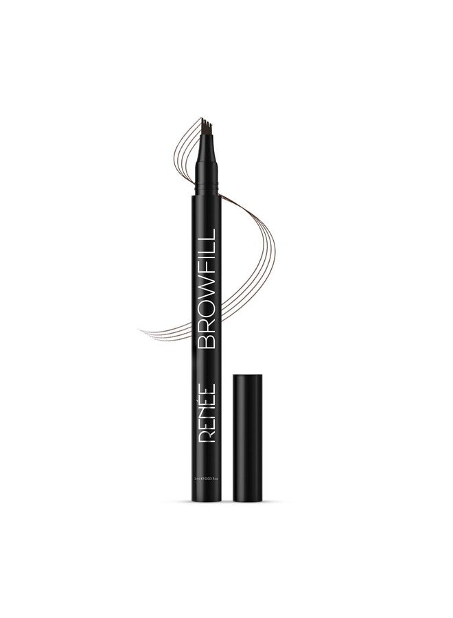 Renee Browfill Eyebrow Pen- Brown, Waterproof & Smudge-Proof, One Swipe Application With Micro Precision, Natural & Long-Lasting Finish, For Denser & Fuller Eyebrows, Easy To Use, Cruelty-Free - Image 1
