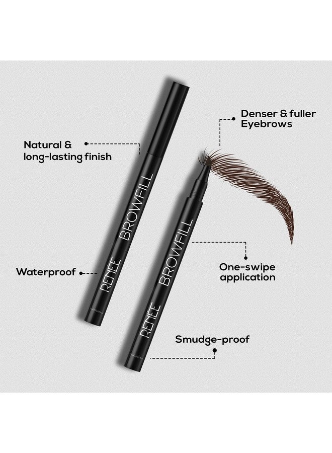 Renee Browfill Eyebrow Pen- Brown, Waterproof & Smudge-Proof, One Swipe Application With Micro Precision, Natural & Long-Lasting Finish, For Denser & Fuller Eyebrows, Easy To Use, Cruelty-Free - Image 3