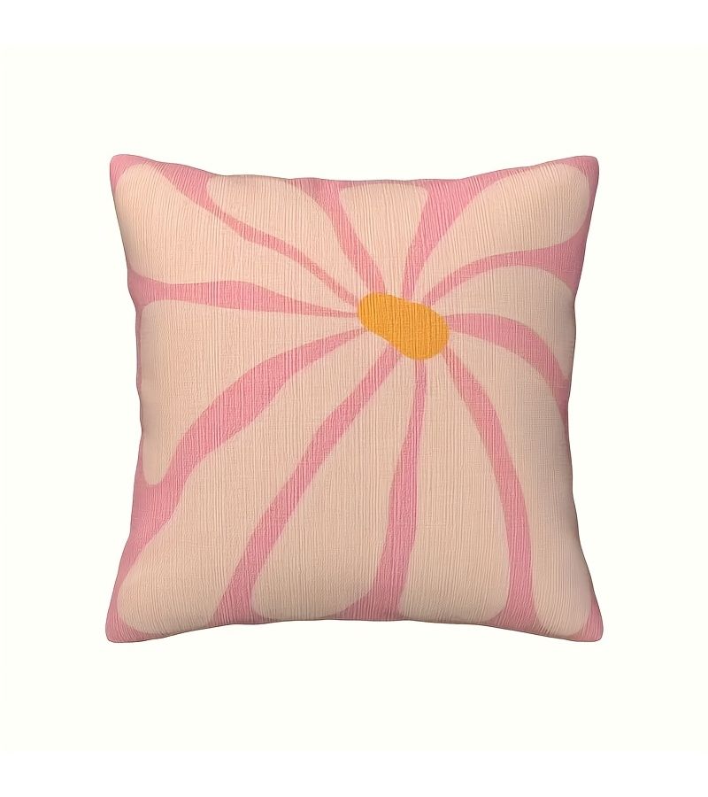 Floral Pink Pillowcase Set 18x18 Inches Art Decor Porch Living Room Sofa - Image 5