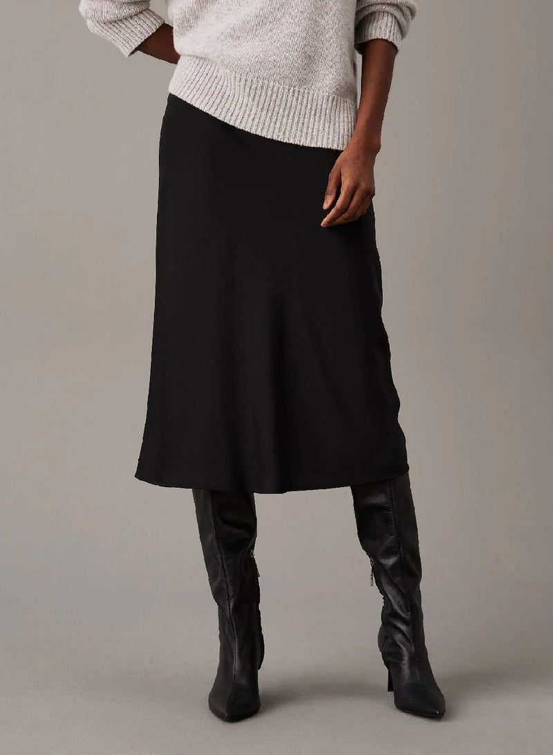 CALVIN KLEIN Slim Crepe Midi Skirt - Image 1