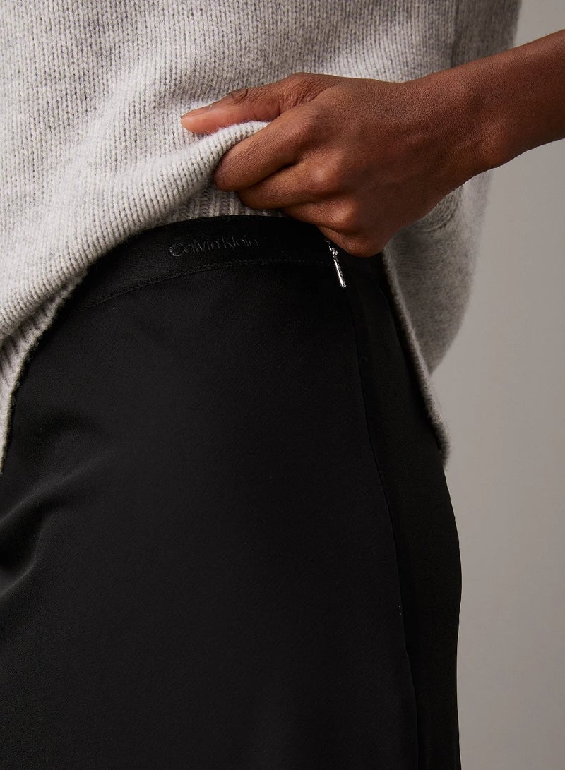 CALVIN KLEIN Slim Crepe Midi Skirt - Image 3