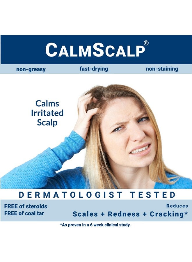 محلول موضعي من CalmScalp لعلاج أعراض الصدفية الخفيفة إلى المتوسطة | فروة الرأس المتهيجة | قشور خط الشعر | احمرار | فروة الرأس الجافة | صنع في الولايات المتحدة الأمريكية | 4 أونصة. - Image 3