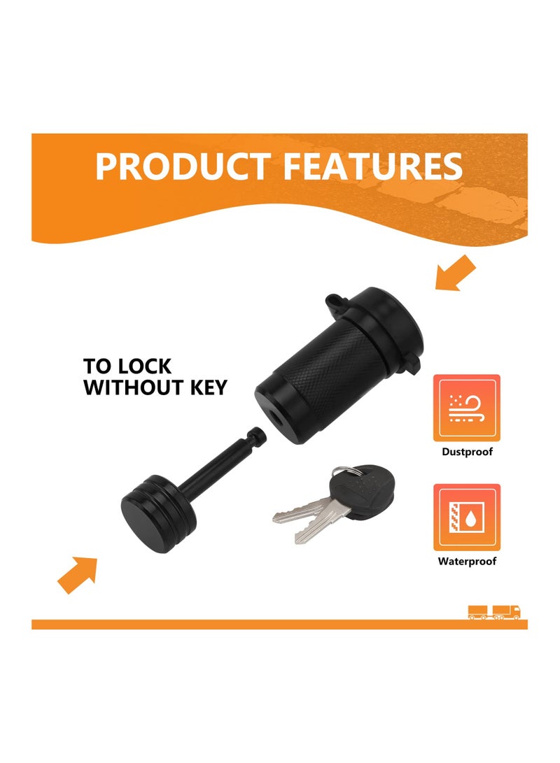 SOLARAE Hardware Trailer Tongue Lock 1/4" Dia, Trailer Coupler Lock with 7/8 Inch Span Fits Latch-Type Coupler, Solid Coupler Lock with Keys for Towing Boat Truck Rv Car Trailer, Preventing Corrosion (1pack) - Image 3