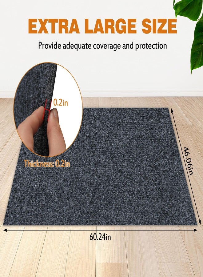 TRINKA Dog Crate Mat Liner, 46" X 60" X 0.2" Extra Large Waterproof Non-Slip Mat for Under Dog Kennel, Absorbs Urine Washable Reusable Under Pet Crate Pad to Protect Floors (Dark Gray) - Image 2