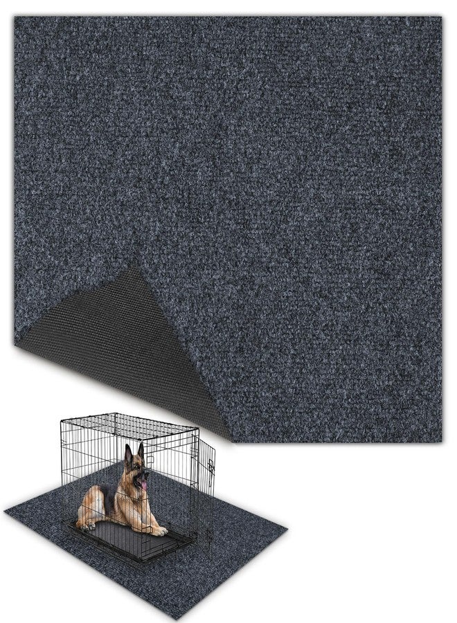 TRINKA Dog Crate Mat Liner, 46" X 60" X 0.2" Extra Large Waterproof Non-Slip Mat for Under Dog Kennel, Absorbs Urine Washable Reusable Under Pet Crate Pad to Protect Floors (Dark Gray) - Image 1