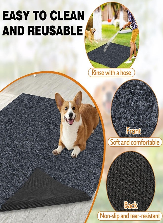 TRINKA Dog Crate Mat Liner, 46" X 60" X 0.2" Extra Large Waterproof Non-Slip Mat for Under Dog Kennel, Absorbs Urine Washable Reusable Under Pet Crate Pad to Protect Floors (Dark Gray) - Image 3