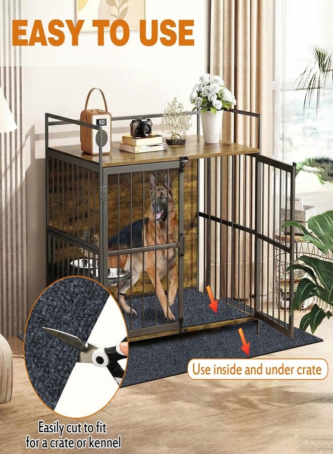 TRINKA Dog Crate Mat Liner, 46" X 60" X 0.2" Extra Large Waterproof Non-Slip Mat for Under Dog Kennel, Absorbs Urine Washable Reusable Under Pet Crate Pad to Protect Floors (Dark Gray) - Image 4