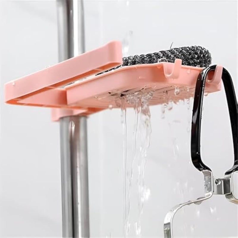 Dollar Shower Caddy for Soap and Loofah with Hanging Hook, Waterproof Plastic Shower Caddy with Drain Holes, Easy Installation on Shower Rod for Household Items Import - Image 2