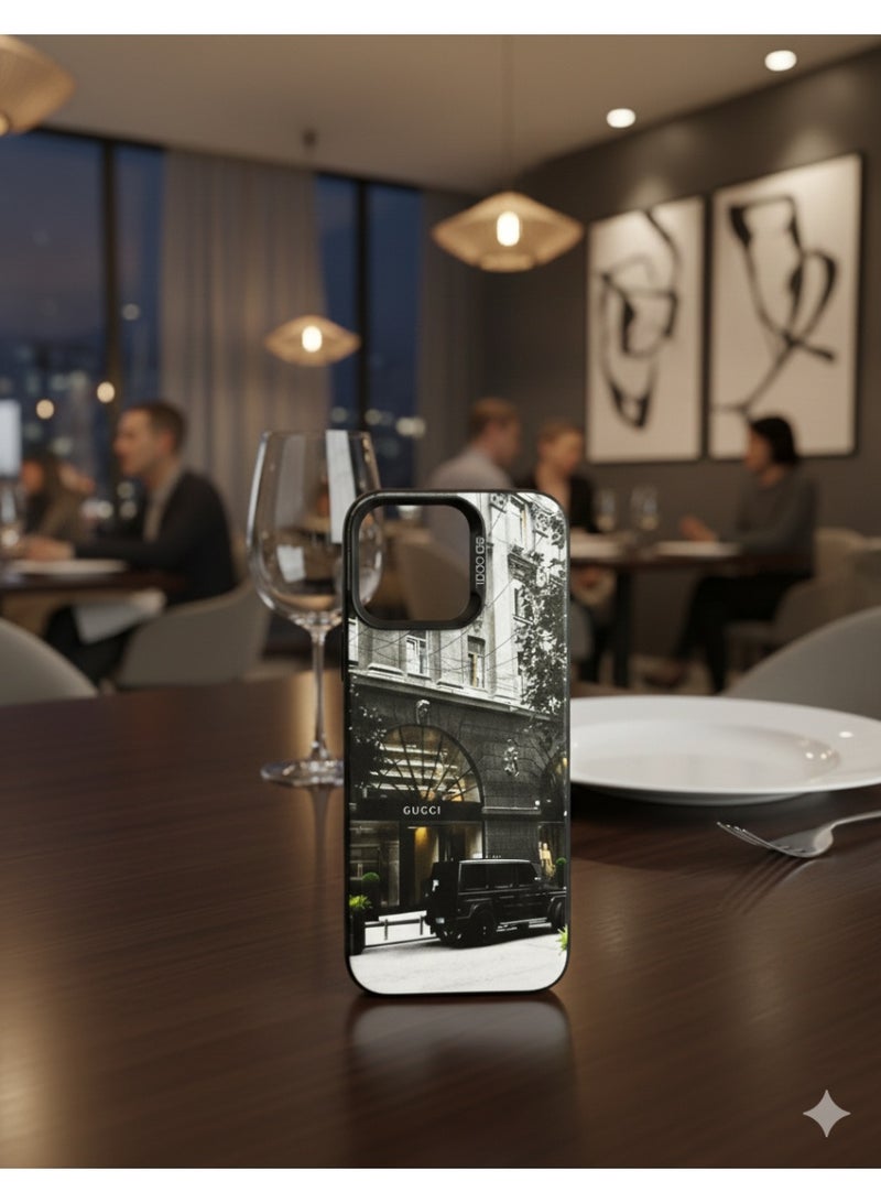 Grace Iphone 16 pro max  Lux-Street Collection: Premium Matte Case with City Architecture & Luxury SUV Graphic - protective cover - Image 3