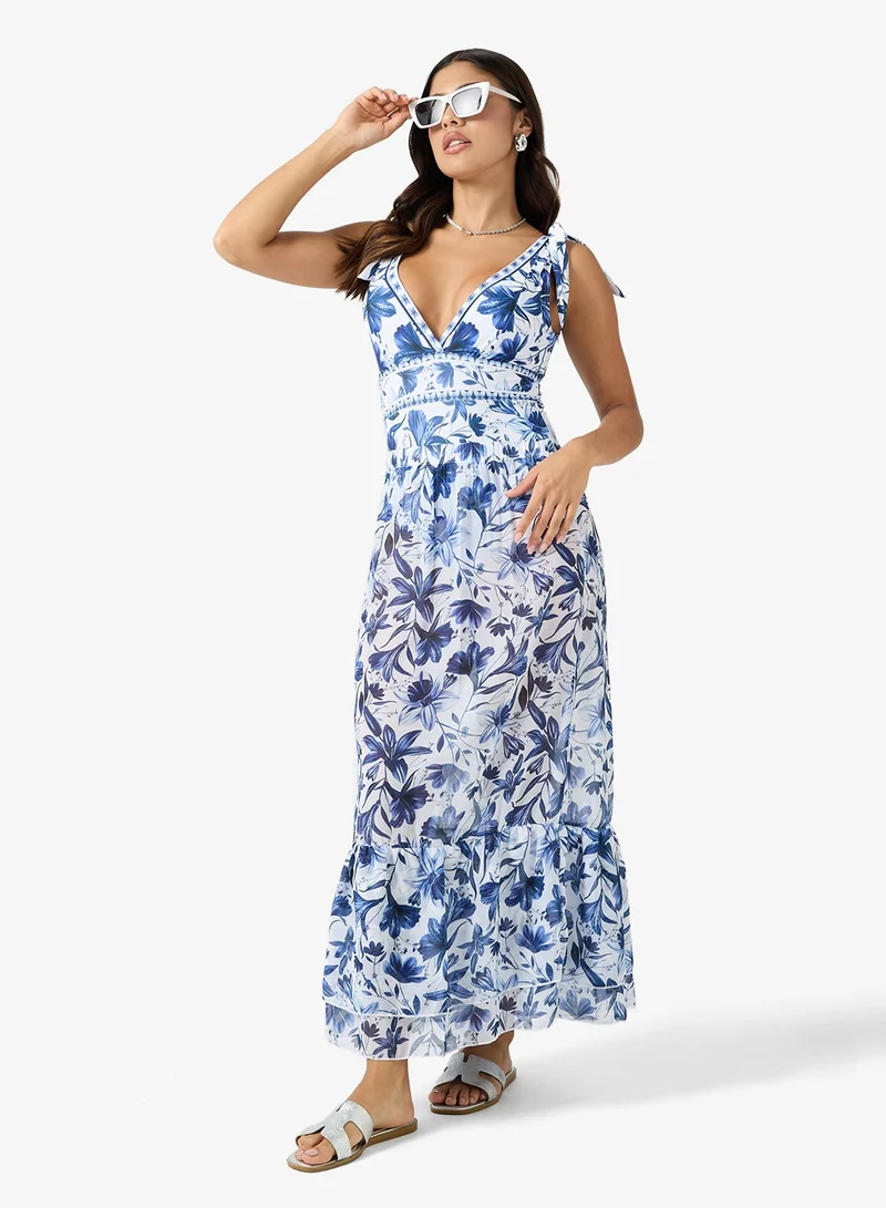 ELLA Printed Swimsuit & Skirt Set