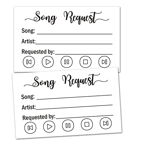 TENTADO 50 Song Request Cards for Wedding DJ, Prom, Party, Response Card, Plain RSVP kit for Wedding, Baby Bridal Shower, Birthday, Invitations, 3.5 X 2 inches - Image 1