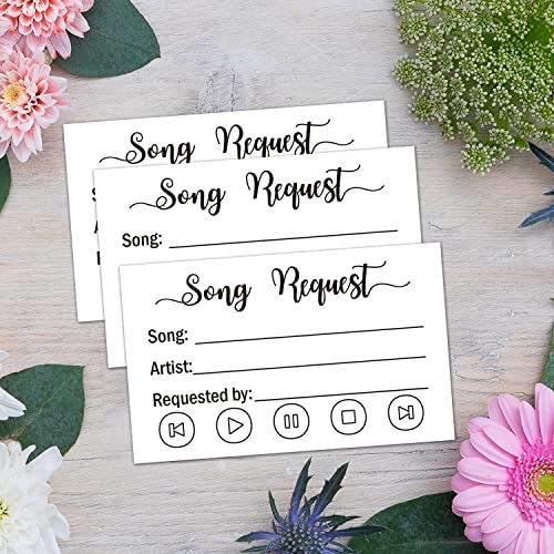 TENTADO 50 Song Request Cards for Wedding DJ, Prom, Party, Response Card, Plain RSVP kit for Wedding, Baby Bridal Shower, Birthday, Invitations, 3.5 X 2 inches - Image 5
