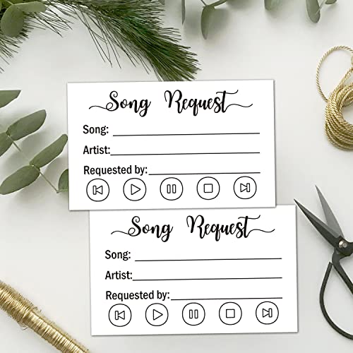 TENTADO 50 Song Request Cards for Wedding DJ, Prom, Party, Response Card, Plain RSVP kit for Wedding, Baby Bridal Shower, Birthday, Invitations, 3.5 X 2 inches - Image 4