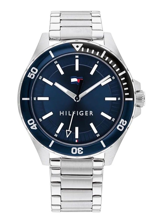 TOMMY HILFIGER Tommy Hilfiger Men's Stainless Steel & Multicolor Aluminum Case and Link Bracelet Watch, Color: Silver (Model: 1792012) - Image 1