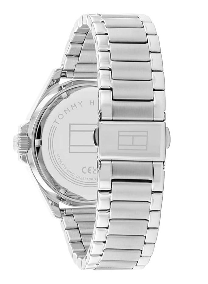 TOMMY HILFIGER Tommy Hilfiger Men's Stainless Steel & Multicolor Aluminum Case and Link Bracelet Watch, Color: Silver (Model: 1792012) - Image 3