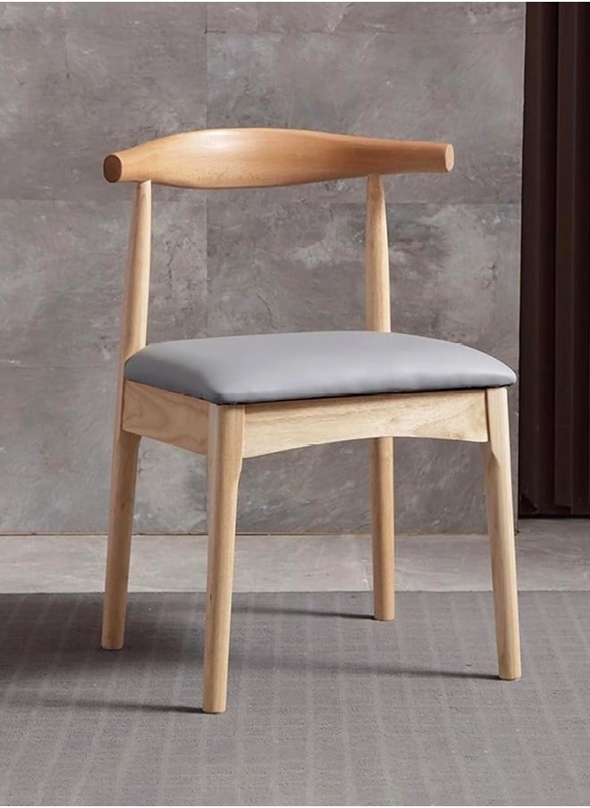 C&C Home Multipurpose Use Modern Kitchen Armless Side Chair with Metal Legs Curved Backrest Dining Chair Comfortable Fabric and Foam Seat Living Room Chair for Home Office Restaurants 49x34x76 cm  - Image 1
