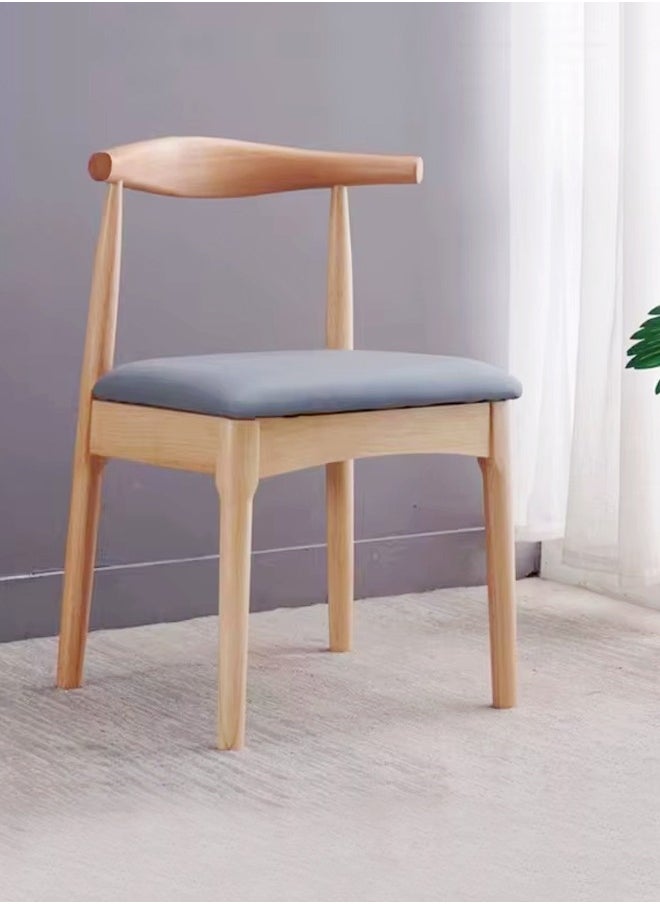 C&C Home Multipurpose Use Modern Kitchen Armless Side Chair with Metal Legs Curved Backrest Dining Chair Comfortable Fabric and Foam Seat Living Room Chair for Home Office Restaurants 49x34x76 cm  - Image 3