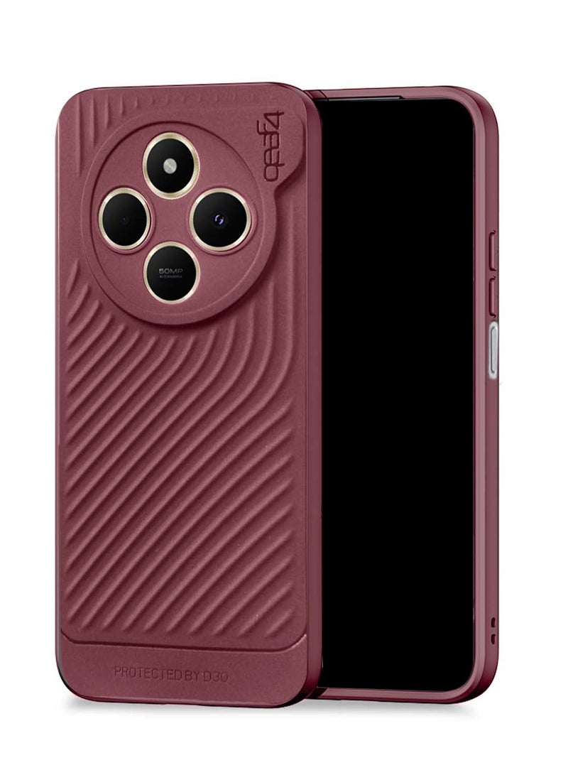جيرفور Xiaomi Redmi A4 5G 2024 Gear4 سيليكون سائل ناعم مع غطاء هيكل ملمس متموج - كستنائي - Image 1