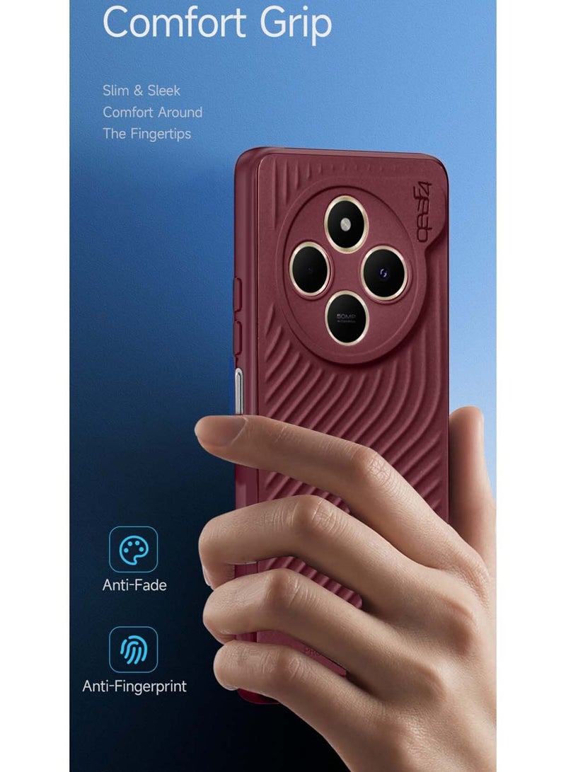 جيرفور Xiaomi Redmi A4 5G 2024 Gear4 سيليكون سائل ناعم مع غطاء هيكل ملمس متموج - كستنائي - Image 2