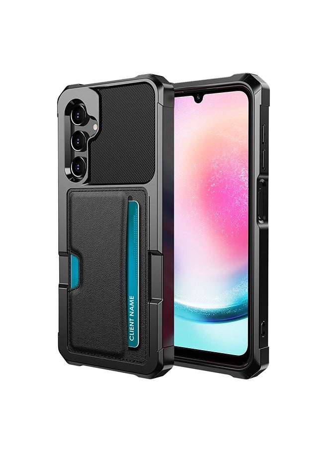 SNBFA Samsung Galaxy A15 4g/5g Case, Credit Card Slot Wallet Cover Leather Shell TPU Rubber Bumper Military Grade Drop Protection Phone Back Cover for Samsung Galaxy A15 5G  - Image 1